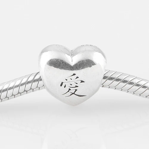 Fits Pandora Original Bracelet 925 Sterling Silver Bead Screw Love Heart Charm DIY Jewelry Findings Wholesale