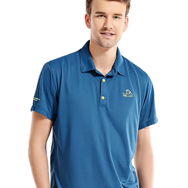 100% Polyester men fashion polo t shirt