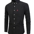 New promotion fancy plain dyed solid spandex cotton long sleeve men casual shirt