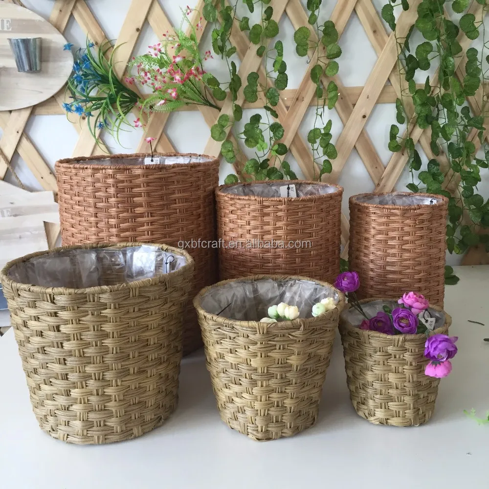 basket with plastic liner
