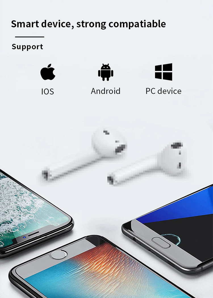 Bluetooth Ear Buds Silent Disco i12 i30 i60 i80 i100 Waterproof Headphone Original Size i23 Touch 5.0 Hands Free Headsets - ANKUX.COM