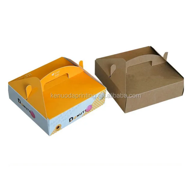 high-grade donut packaging paper box with handle biscuit