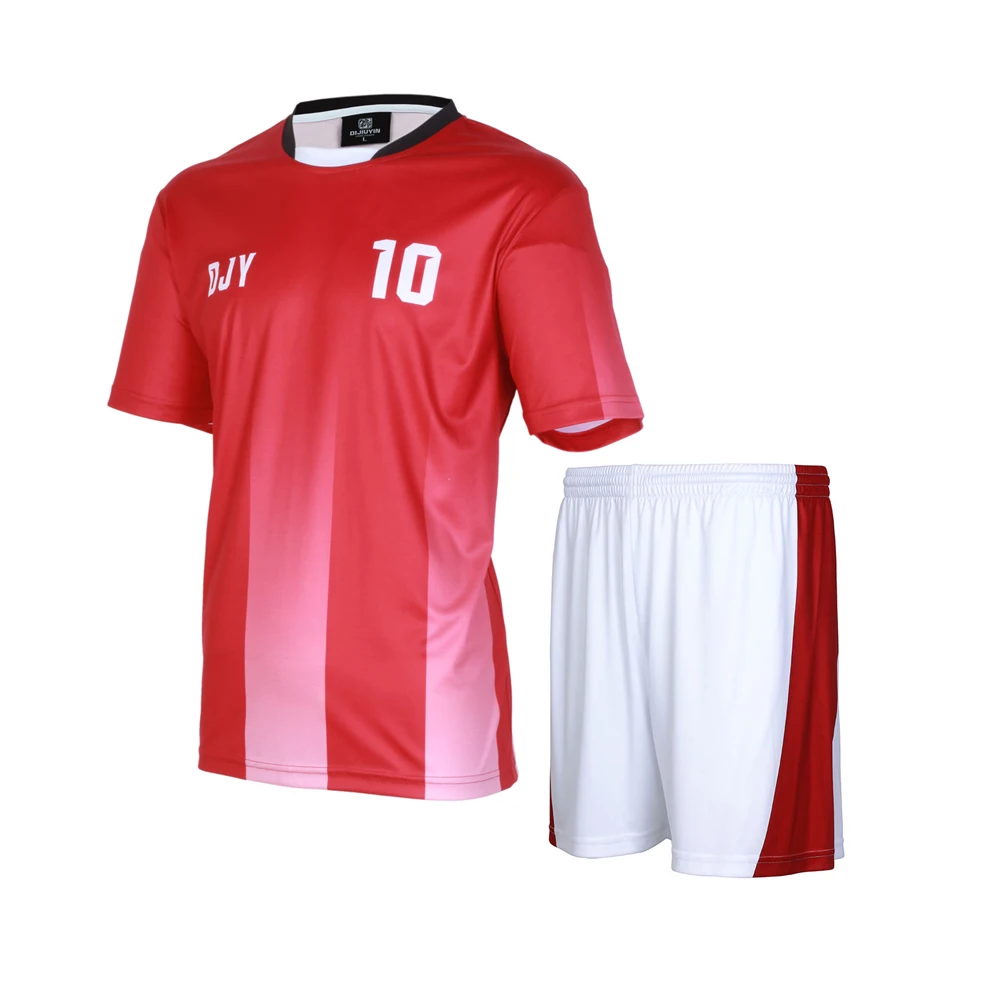 No Moq Logo Customized Red And White Polyester Football Jerseys Team Uniforms Buy White Football Jersey No Logo Logo Design For Soccer Jersey Uniform Uniform Design Online Product On Alibaba Com