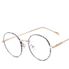Superhot Vintage Unisex Round Eyeglasses Frame With Clear Lens Women Men Computer Goggles Gold Rims Metal Optic Frames 158401
