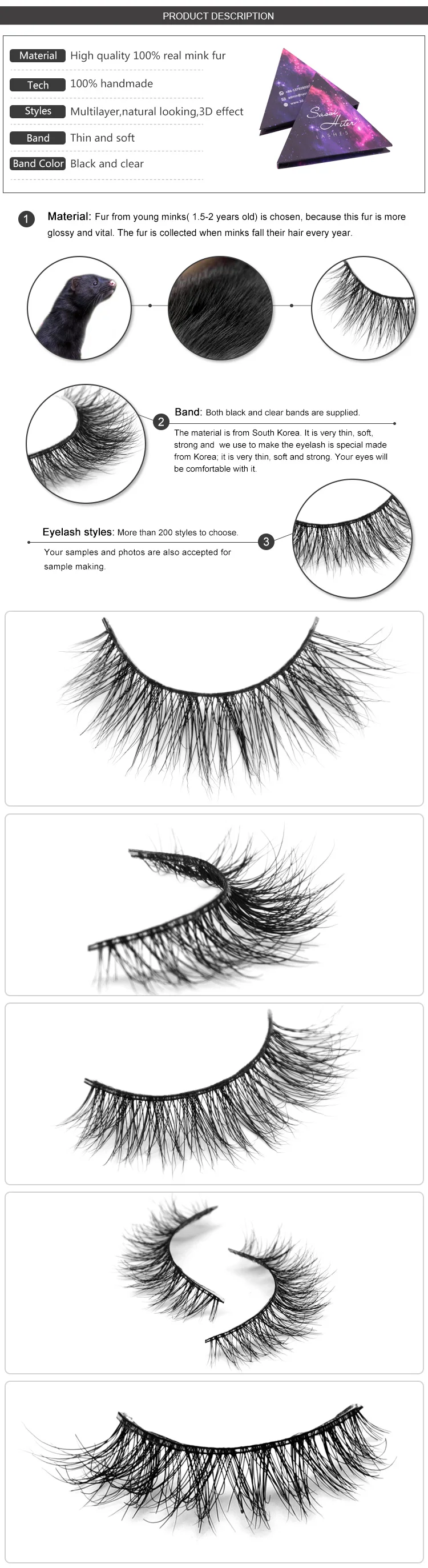 Manufacturer Wholesale 3D Private Label Mink Eyelashes