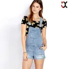 2017 sexy ladies fashion jeans washed distressed denim shorts (JXW2521)