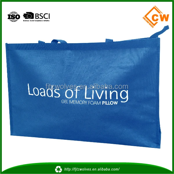 wholesale custom silk screen print non woven pillow bag