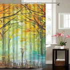 Gold Supplier Customized 3D High Quality Printing Fabric Shower Curtain