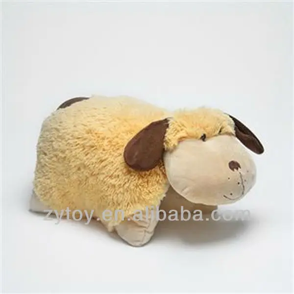 Cute Folding Travel Pillow Super Soft Animal Foldable Seat Cushion New Promotional Stuffed Plush ...