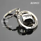 USA California Big Bear Lake Souvenirs Spinning Silver Dice Revolve Metal Rotating Keychain Cube