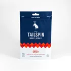 OEM resealable food grade flat bottom bag with window beef jerky plastic packaging
