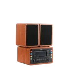 Hot selling MDF wooden soft sound smart home theater system wireless bt home speakers