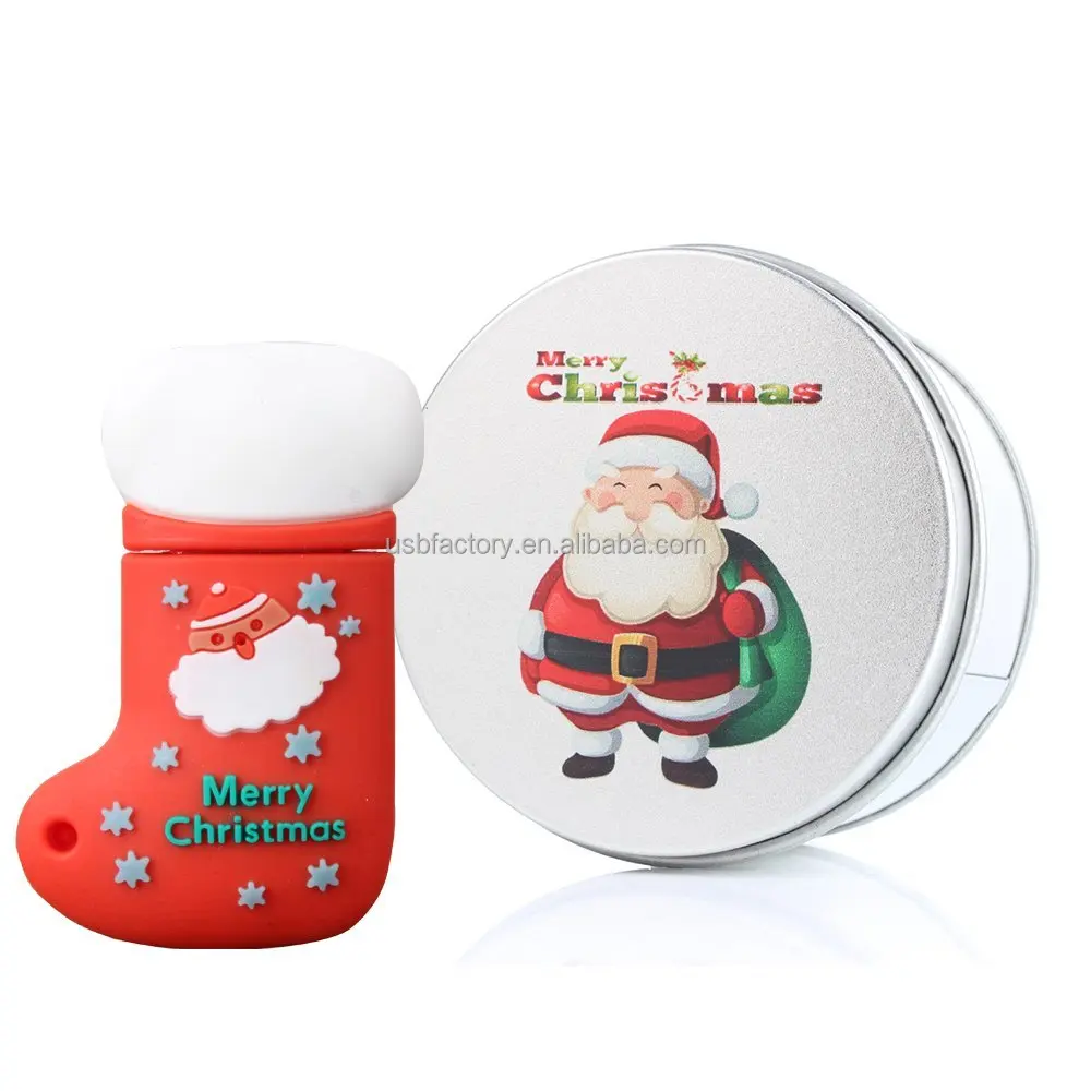 christmas sock santa gift 16g usb flash drive memory stick data