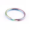 rainbow color stainless steel split rings keyring for key chain