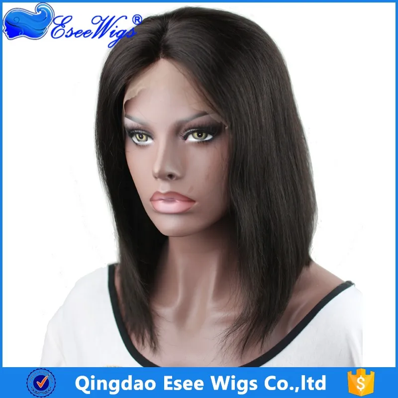 Malaysian Remy Human Hair Lace Front Wig Short Bob For Black Woman