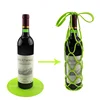 Silicone Wine Bottle Carrier Water Bottle Tote Bags, Cup Coaster, Wine Bottle Mesh Basket for Picnic