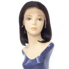 Wendy unprocessed virgin human hair remy Indian hair short lace front wigs for black women