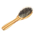 Private Label Bamboo Products Wholesale Boar And Nylon Pin Bristle Hair Massage Brush