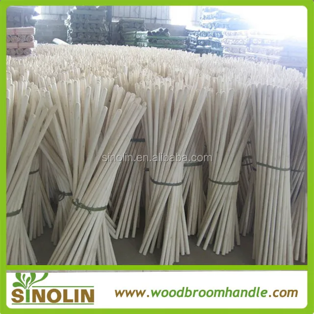 sinolin push broom stick with metal tip make of wood