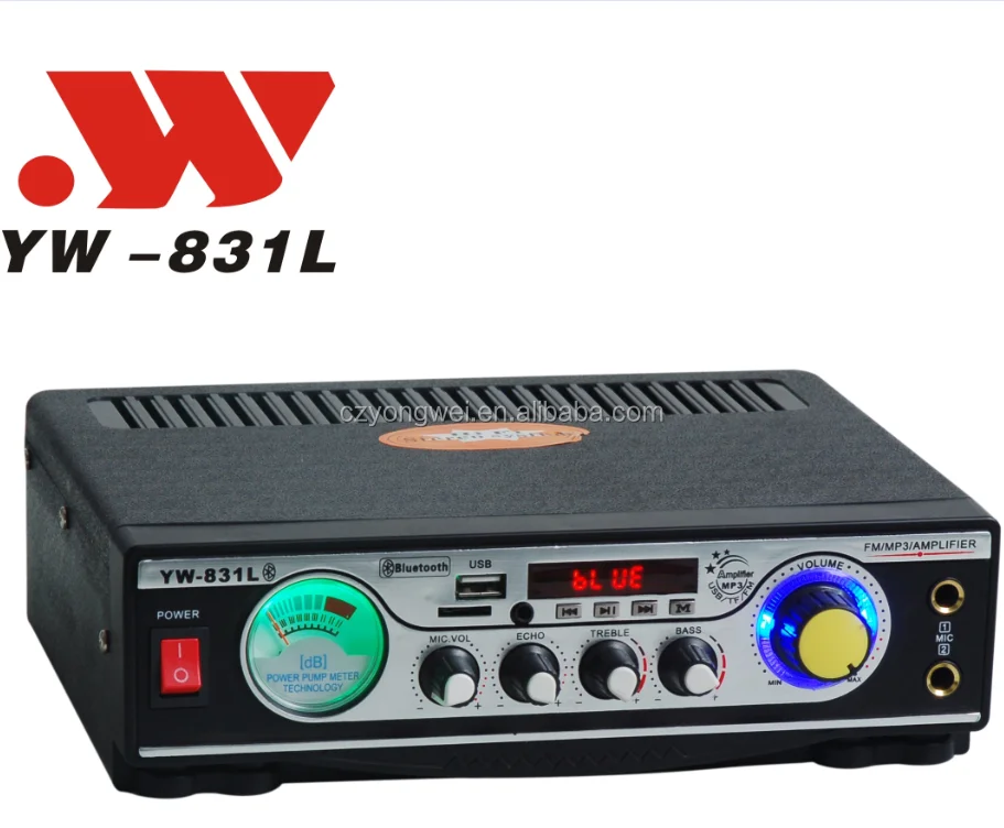 Малый Автомобильный усилитель звука YW-831L с Bluetooth