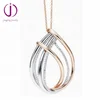 Jingjing China wholesale 925 sterling silver manufacturer high quality jewelry rose gold micro pave pendant