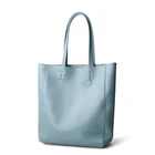private logo new fashion litchi grain leather shopper bags large capacity tote bag for women