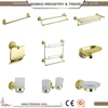 China Luxury Brass Gold Plated Bathroom Accessories Bronze Set Gold Polish Bathroom Sets Towel Ring Soap Dish