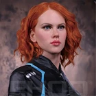 Sexy women action movies figure girl silicone wax statue black widow for display