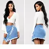 high quality women sexy skinny girls tight skirt elastic washed ripped jeans female garments hot pants