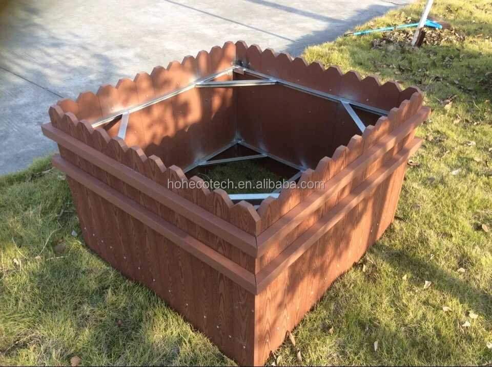 Wood Plastic Composite Flower Box / Pot With Sgs 