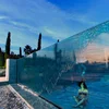 glass house pool price,clear laminated glass with EN certification