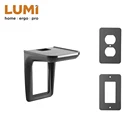 Multi-Purpose Power Perch Outlet Shelf, Wood Soundbar Speaker Mount Brackets