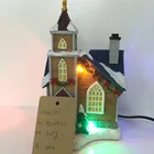 Decorative Polyresin Christmas Village with LED like the european style