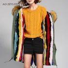 High Quality Newly Cheap Rabbit Lining Coat Jacket Winter Women Real Fur Parka