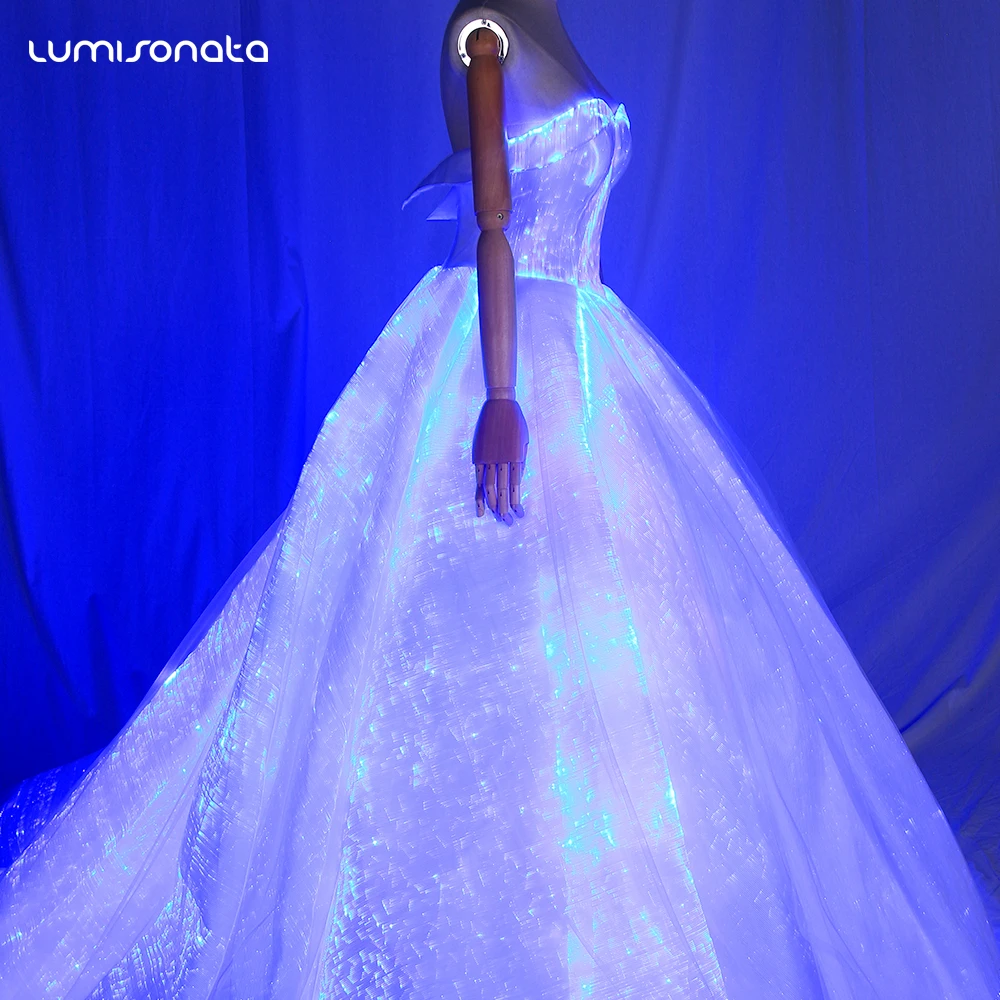 Luminous Glow In The Dark Led Light Up Princess Girls Party Fiber