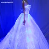 Luminous Glow in the Dark LED Light up Princess Girls Party Fiber Optic Wedding Dress