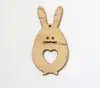 Laser Cut Out Unfinished Wood Bunny Rabbit Animal