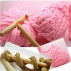 Super Chunky Velvet Big Crochet Knit Vegan Polyester Chenille Yarn