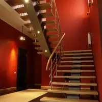 Steel Wood Stairs Indoor Steel Solid