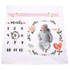 Custom print cheap Photography Prop fleece baby milestone blanket