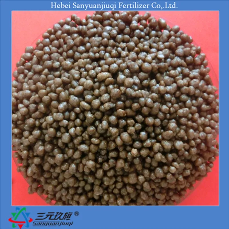 DAP 18-46-00 Diammonium Phosphate Brown or yellow color Granule, manufacturer in China, suitable for a variety of crops and soil