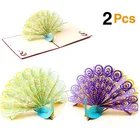 ELITE Pop Up Peacock Birthday Card for Wife Husband Kids and Envelopes Wedding Graduation Cards