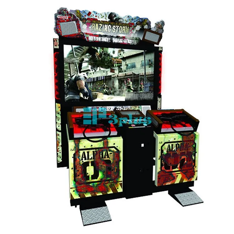 Threeplus Coin Operated 4d Razing Storm Shooting Arcade Game Machine