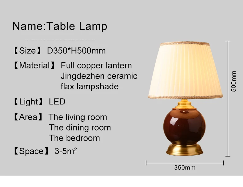 American Simple Style Importing Spanish Table Lamp For Villa Hotel House Decorate Lighting