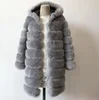 2018 Hot Sale artificial faux fur coats fox fur coat Fake Fur Jacket