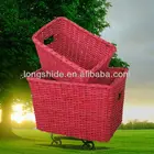 color newspaper woven basket / sundries storage basket/recycled newspaper basket