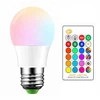 Indoor Decoration Remote Control 3W E27 RGB SMD LED Christmas led bulb lighting rgb rechargeable led bulb
