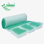 Low resistance flexibility fiberglass paint stop air filter media