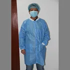 Disposable non-woven pp plastic isolation medical gown with sleeves