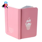 Fashion custom logo printed recycle paper four lined funny notebook